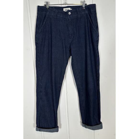 Taylor Stitch Men's The Morse Pant Rinsed Indigo Textured Stripe Size 32X32 - Picture 2 of 16